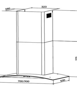 Máy hút mùi Eurosun EH-70K26S - hình số 2