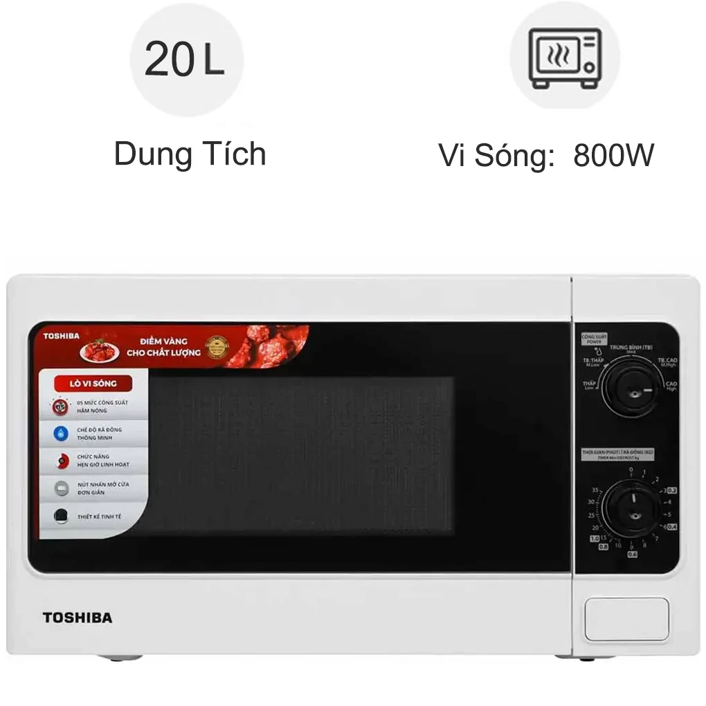 Lò vi sóng Toshiba ER-SM20(W1)VN 20 lít - hình số 1