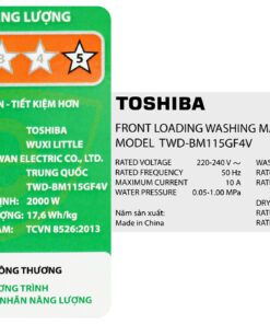 Máy giặt sấy Toshiba TWD-BM115GF4V(SK) - hình số 5
