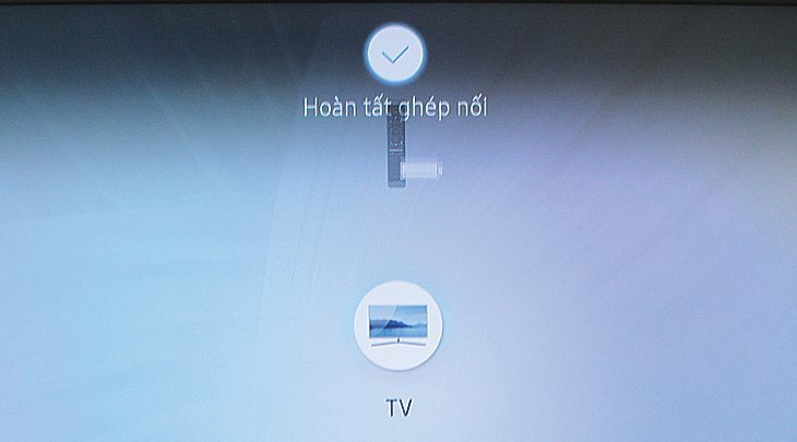 Kết nối với Remote thông minh thành công Hoàn tất kết nối và cài đặt điều khiển giọng nói trên tivi Samsung
