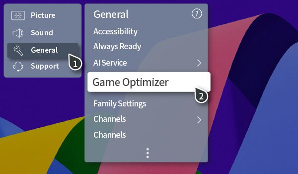 Chọn Cài đặt chung -> Chọn Trình tối ưu hóa trò chơi