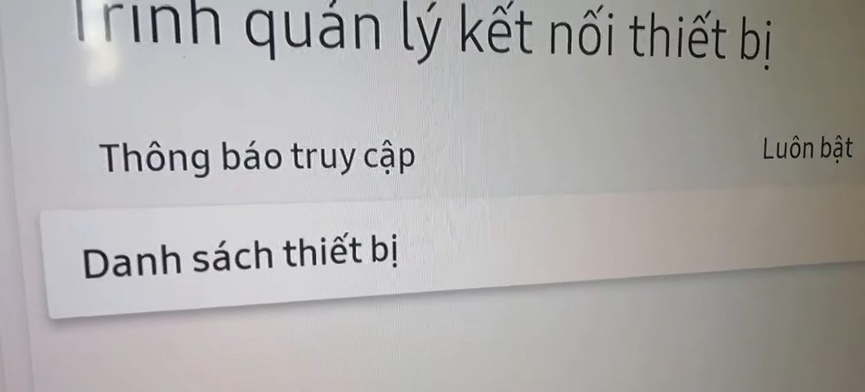 6. Chọn danh sách thiết bị