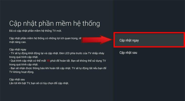 Cập nhật phiên bản mới cho tivi Sony