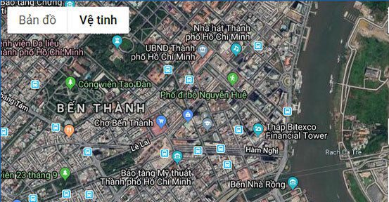 chuyển bản đồ từ vệ sinh sang bản đồ Maps