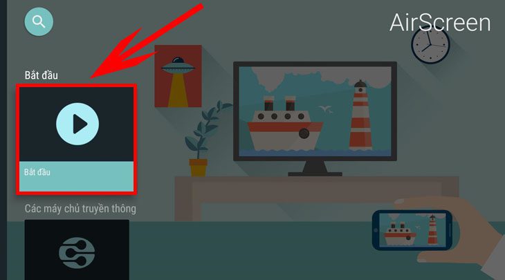 Tiếp tục chọn Bắt đầu