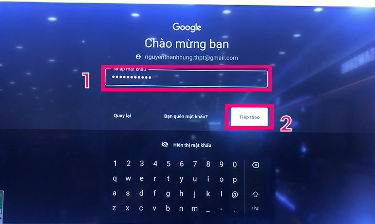 Nhập mật khẩu Nhập mật khẩu