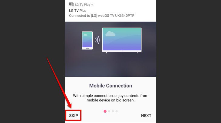 Chọn Skip