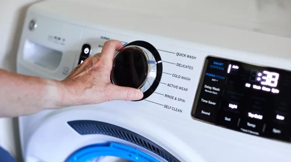 chọn chu trình giặt chăn bông nhẹ nhàng ở chế độ nước mát