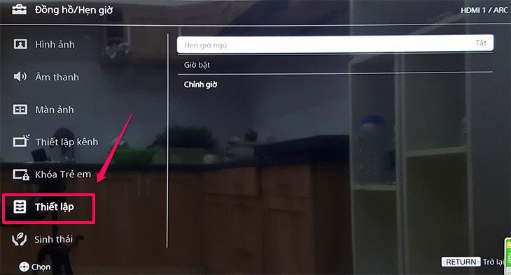 Cách hẹn giờ bật, tắt trên smart tivi cơ bản Sony 2018