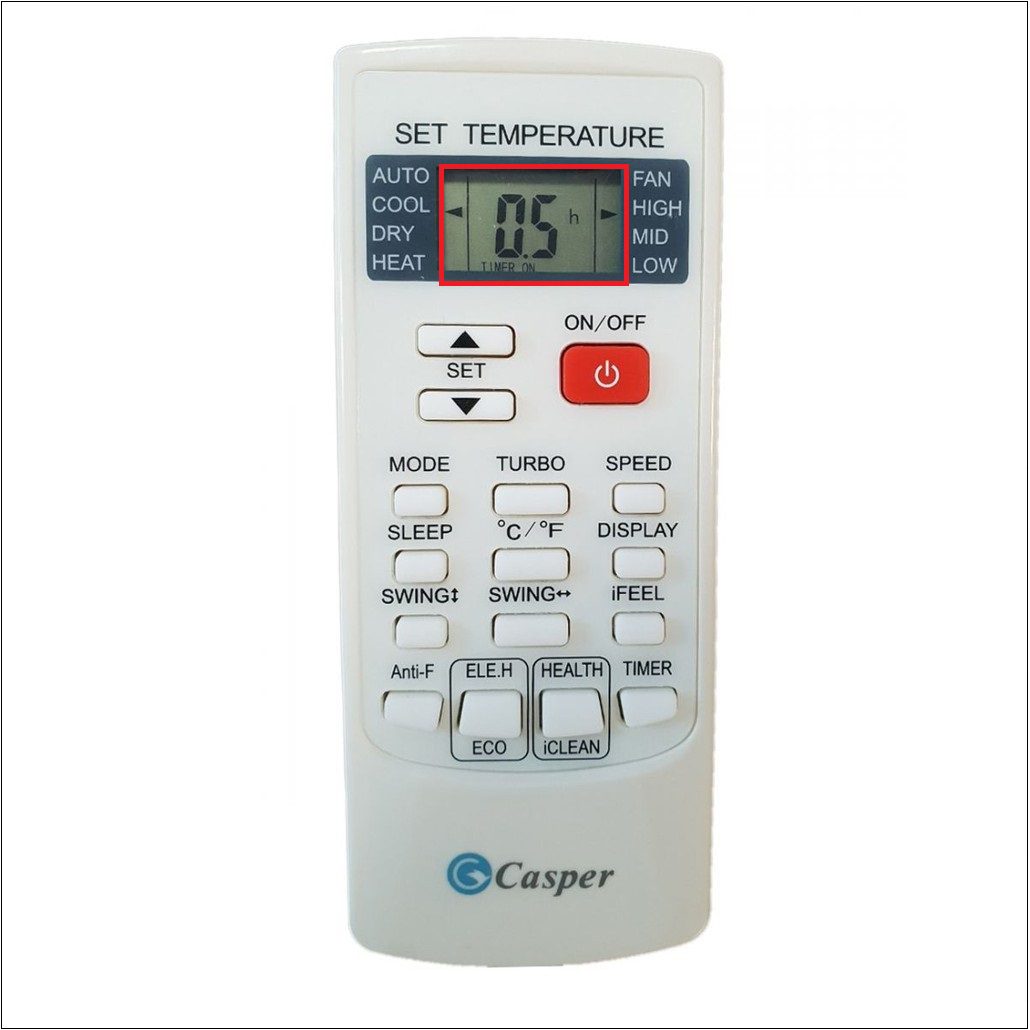 Màn hình hiển thị thông báo Timer on