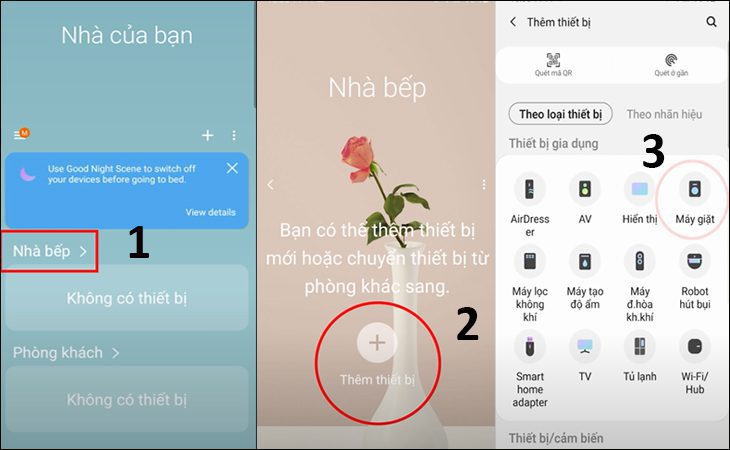 kết nối máy giặt samsung với điện thoại