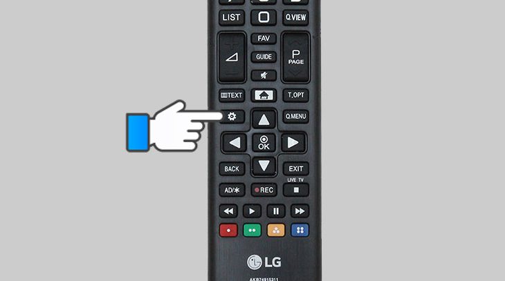 Bước 1: Chọn Settings trên điều khiển để mở giao diện cài đặt của tivi.