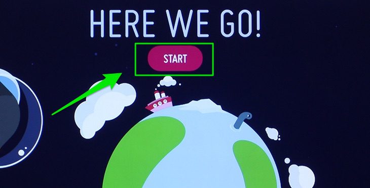 Bắt đầu thiết lập tivi