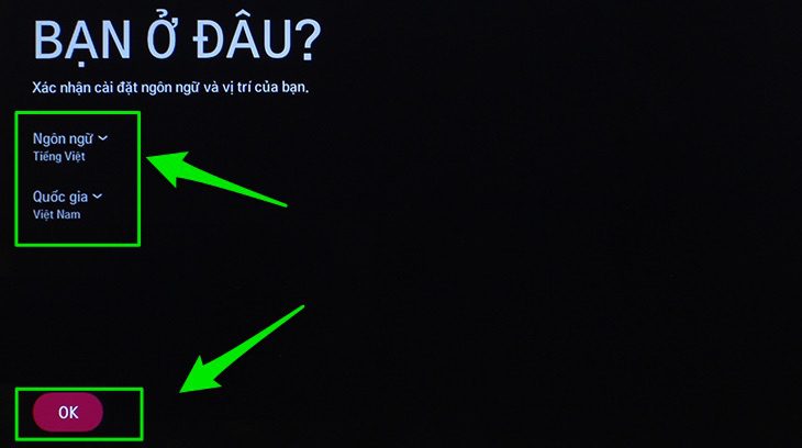 Chọn ngôn ngữ, Quốc gia