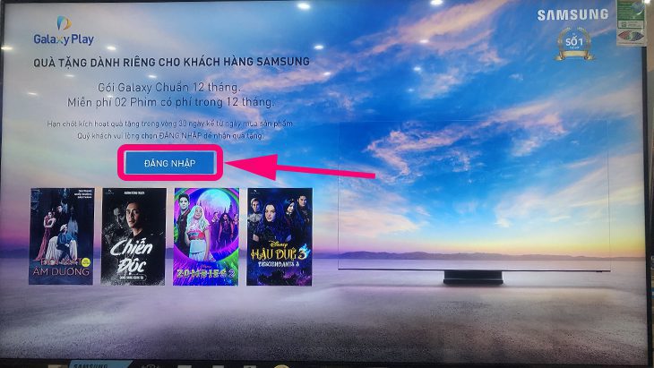 Cách đăng nhập tài khoản trên ứng dụng Galaxy Play Hướng dẫn đăng nhập tài khoản ứng dụng Galaxy Play - bước 1