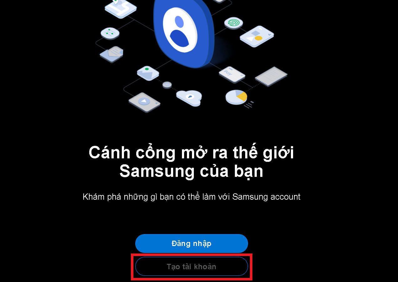cách tạo tài khoản Samsung trên máy tính