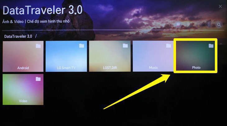 Chọn thư mục chứa ảnh của bạn