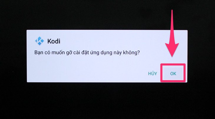 Xoá ứng dụng trên tivi Sony