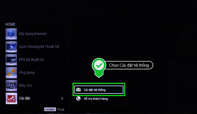 Các bước để có thể cài đặt IP và DNS mạng cho Internet tivi Sony