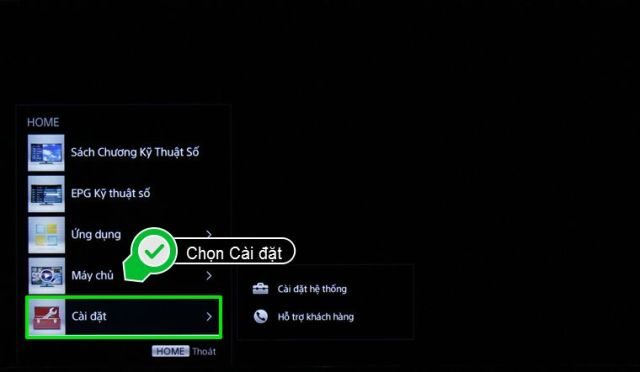 Các bước dò kênh tivi Sony thường_1