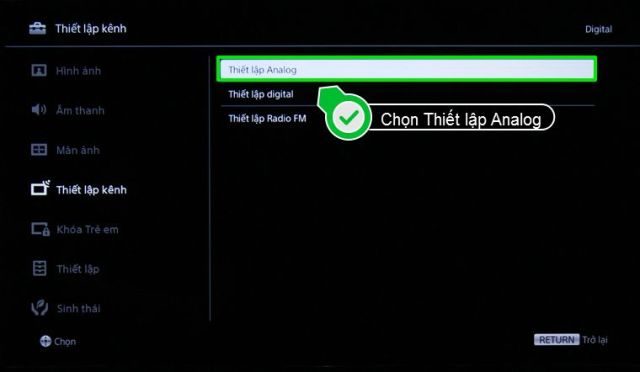 Các bước dò kênh tivi Sony thường_4