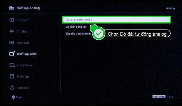 Các bước dò kênh tivi Sony thường_5