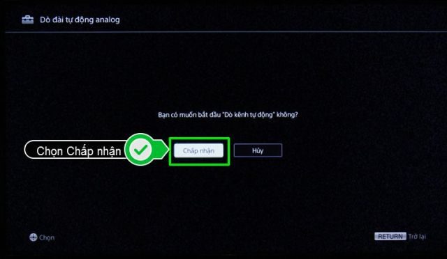 Các bước dò kênh tivi Sony thường_6