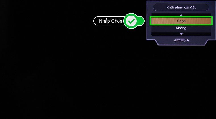 Các bước để có thể khôi phục cài đặt gốc và thực hiện thiết lập lại từ đầu trên tivi Sharp