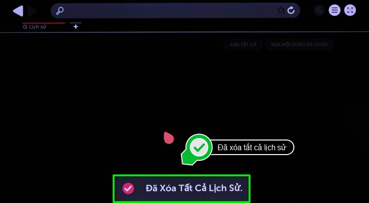 Nếu bạn muốn xóa tất cả lịch sử duyệt web: