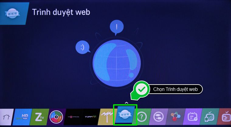 2. Các bước để có thể xóa nhanh chóng lịch sử trình duyệt web có trên Smart tivi LG chạy ứng dụng hệ điều hành WebOS