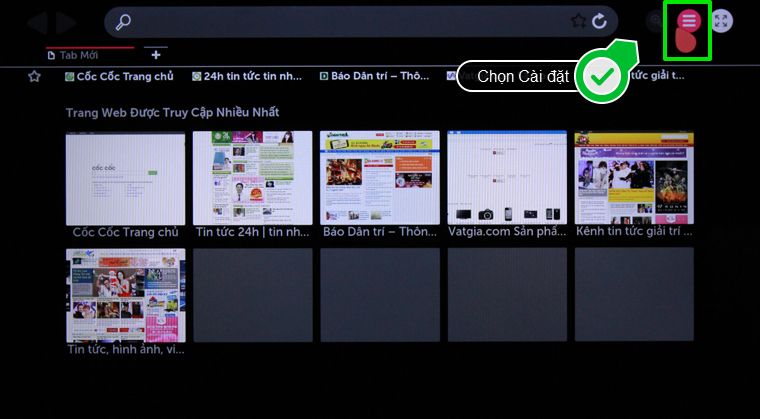 2. Các bước để có thể xóa nhanh chóng lịch sử trình duyệt web có trên Smart tivi LG chạy ứng dụng hệ điều hành WebOS