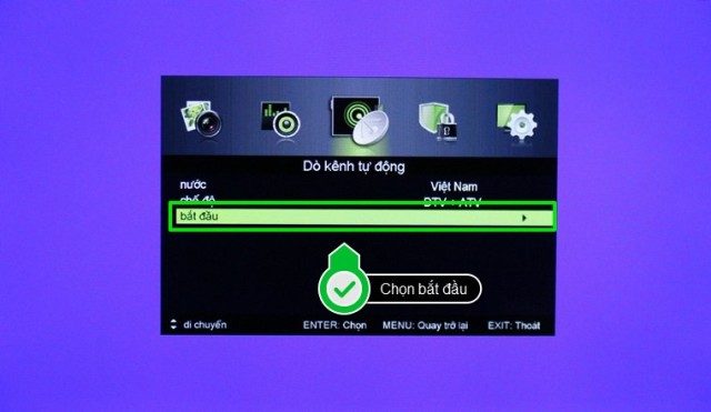 Các bước để tiến hành dò kênh trên tivi Asanzo thường