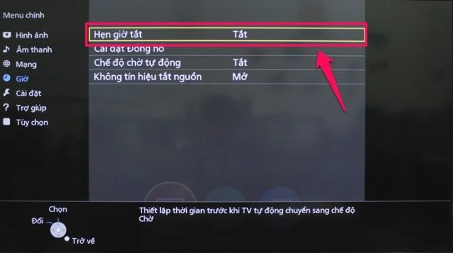 2. Cách hẹn giờ tắt cho tivi Panasonic