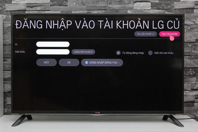 Cách tạo tài khoản trên tivi LG