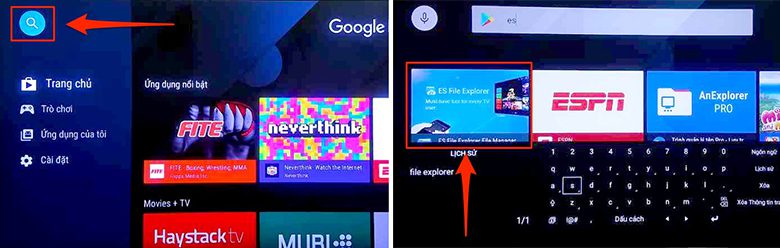 cách tải ứng dụng trên tivi Sony - android tivi sony bước 2