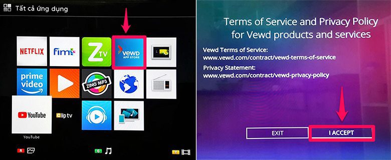 cách tải ứng dụng trên tivi Sony - smart tivi sony 2018 bước 2