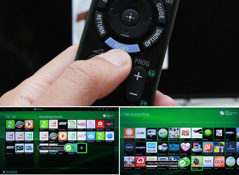 cách tải ứng dụng trên tivi Sony - smart tivi sony 2015 bước 1