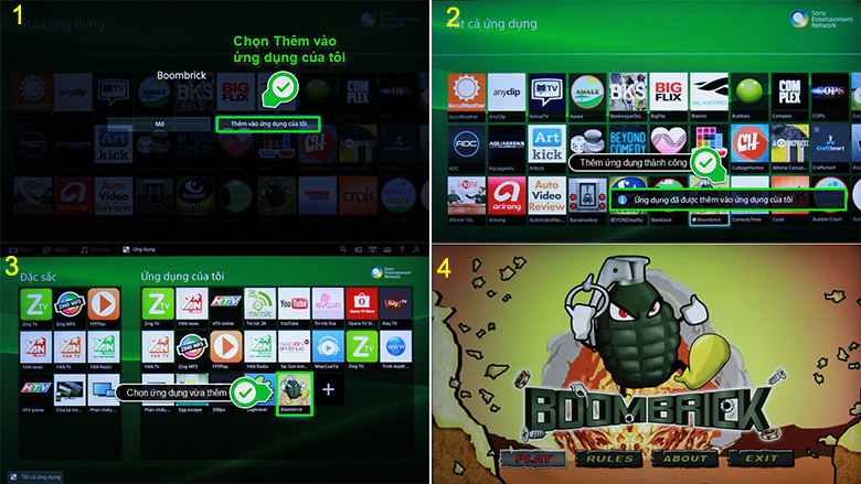cách tải ứng dụng trên tivi Sony - smart tivi sony 2015 bước 2