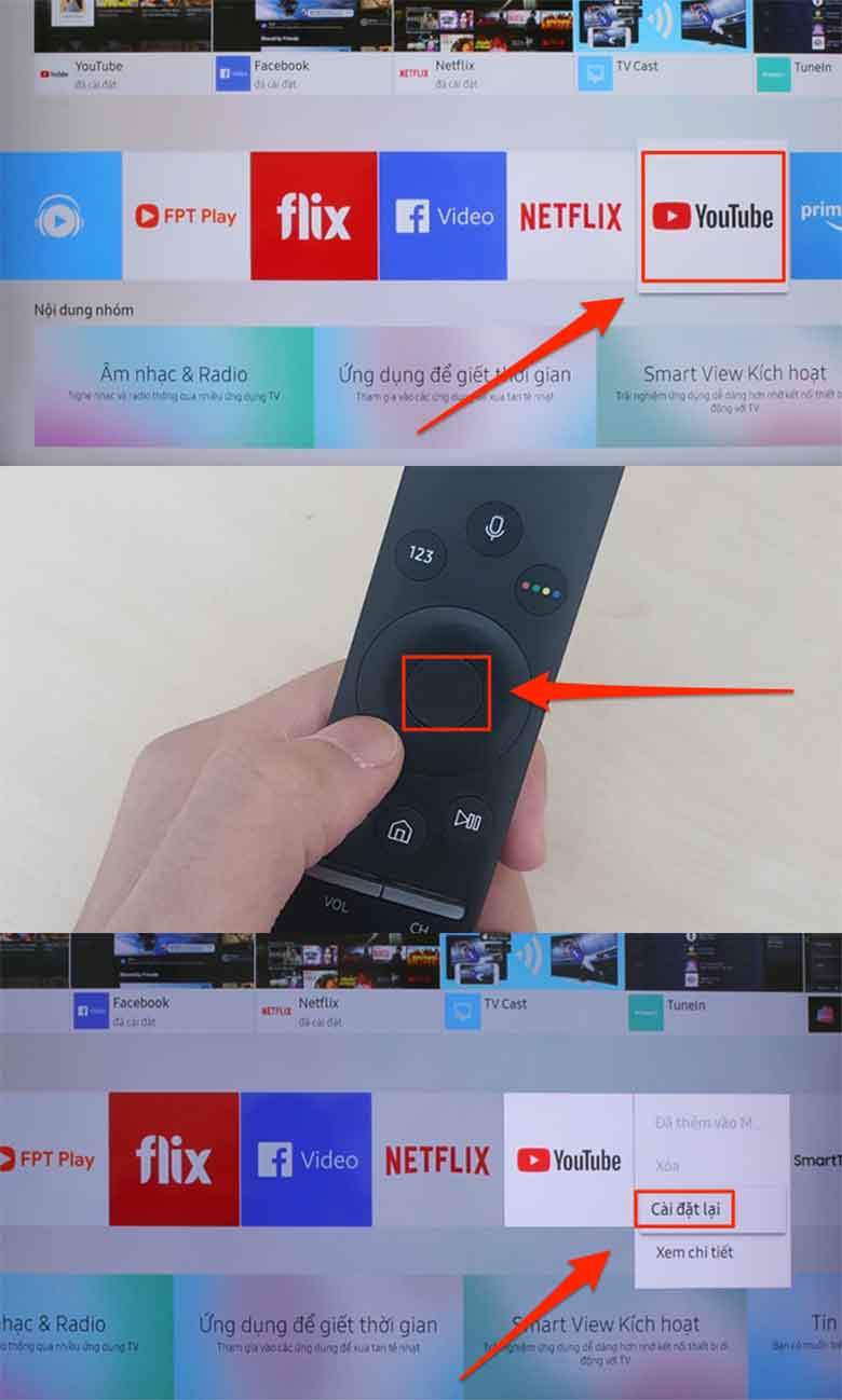 Khắc phục lỗi tivi Samsung không mở được Youtube