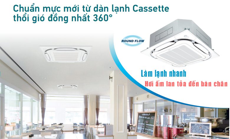 Lan tỏa khí lạnh đồng đều khắp căn phòng