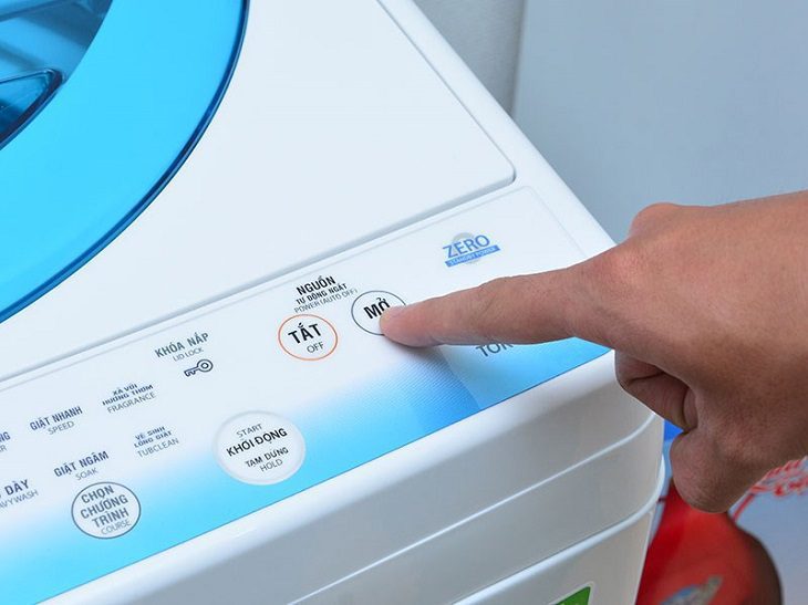 cài đặt vắt quần áo bằng máy giặt Toshiba
