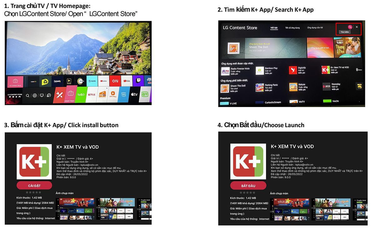 Hướng dẫn cài đặt ứng dụng K trên Smart TV LG Hướng dẫn các bước cài đặt ứng dụng K trên tivi LG