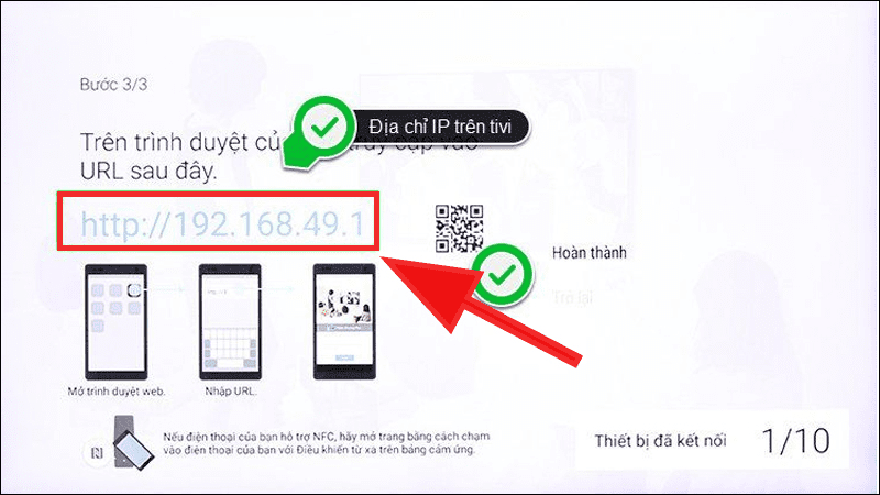 Tìm địa chỉ IP trên màn hình tivi