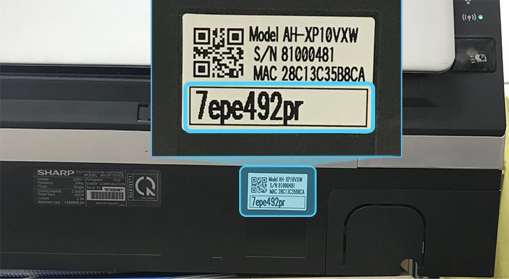 nhập Mật khẩu wifi của Máy lạnh Sharp