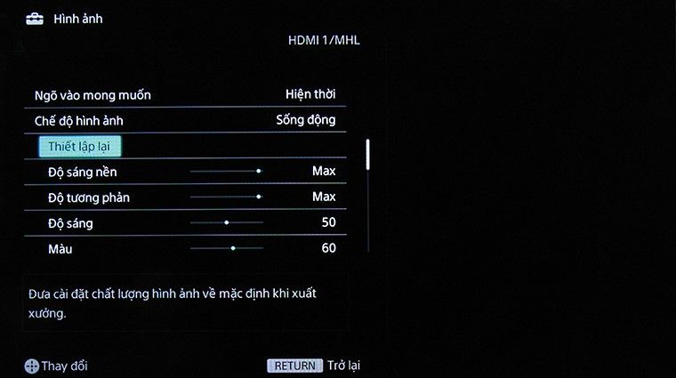 Bước 1: Cài đặt lại Tùy chỉnh cho hình ảnh
