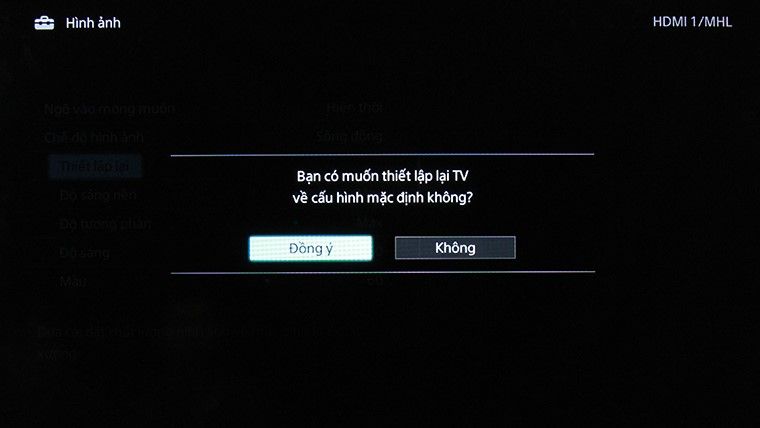 Bước 1: Cài đặt lại Tùy chỉnh cho hình ảnh