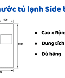 Kích thước tủ lạnh Side by Side