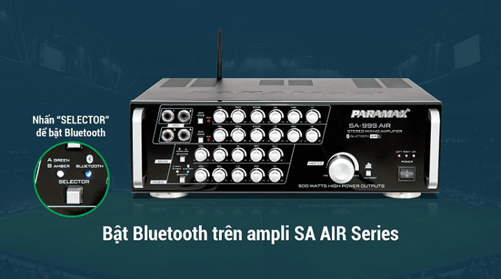 Bật Bluetooth trên amply. Bật Bluetooth trên amply.