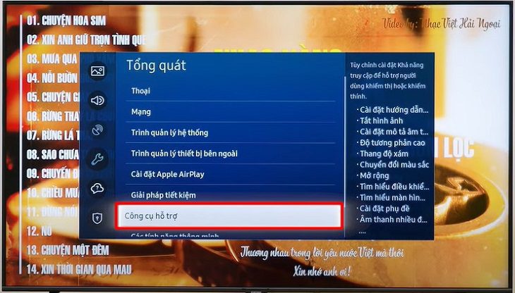 Tiếp đó, bạn chọn Công cụ hỗ trợ.