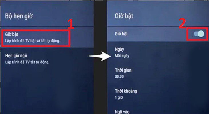 Tắt chế độ tự động bật tắt trên tivi Sony để khắc phục lỗi